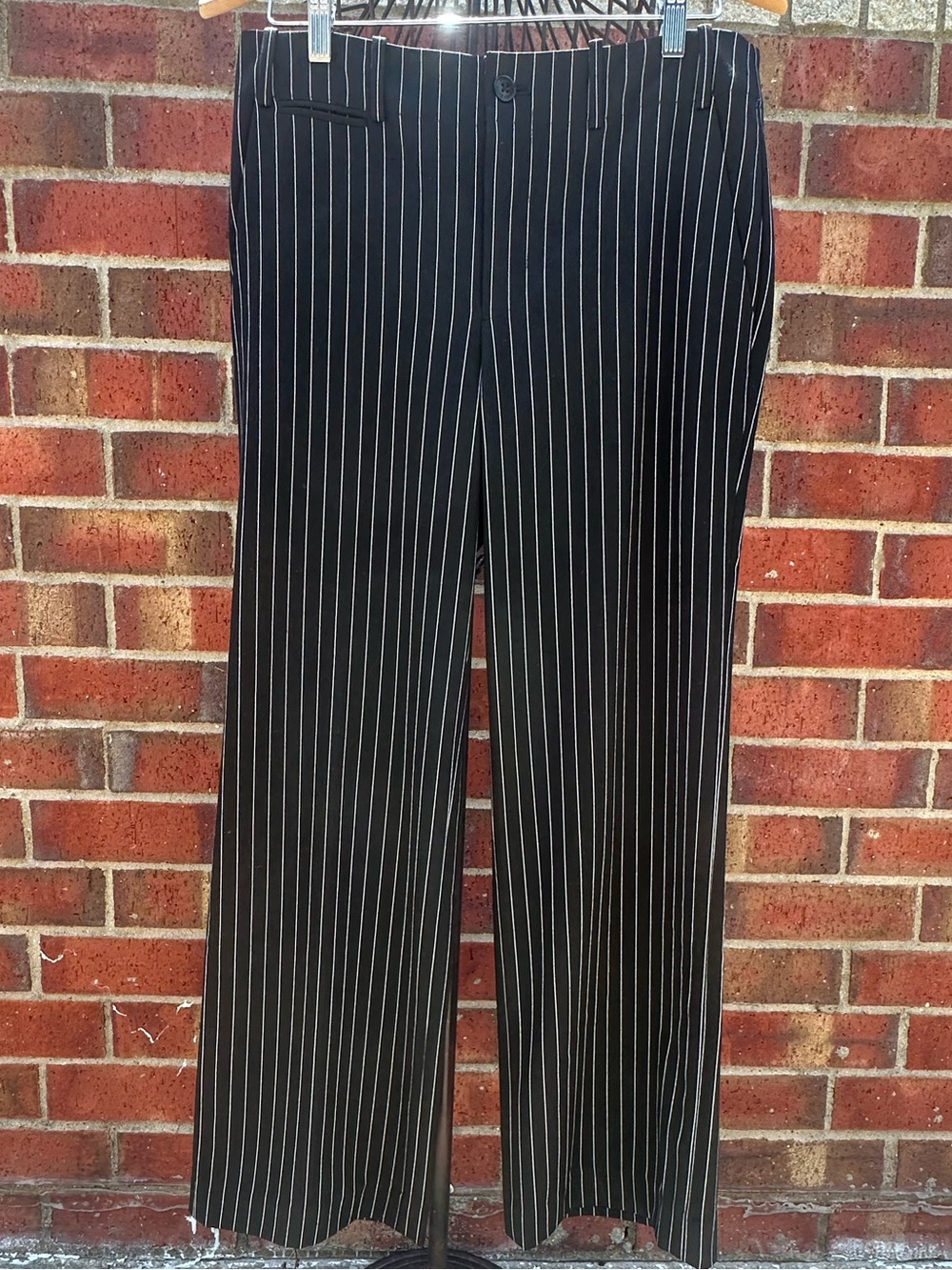 Ralph Lauren Trousers Wide Leg Dress Pants Tailored Workwear Office Pinstripe